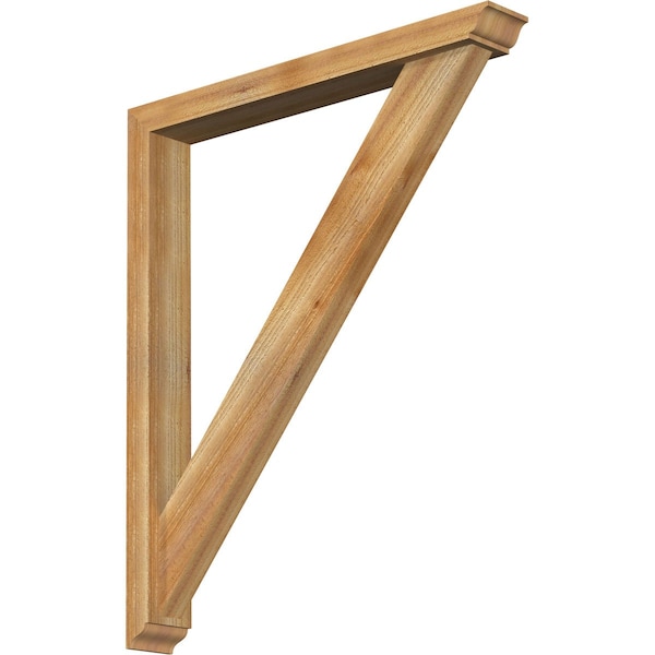 Ekena Millwork Traditional Traditional Rough Sawn Bracket w/ Offset Brace, Western Red Cedar, 4"W x 30"D x 36"H BKT0402X30X36TRA01RWR - main